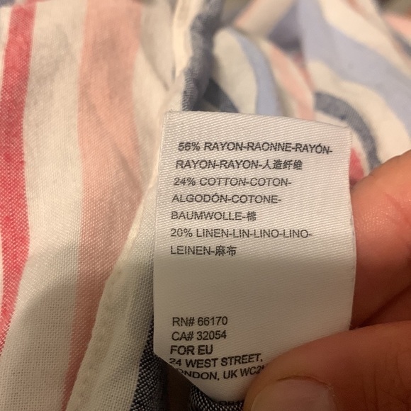 Maeve Anthropologie Chatham Striped Button Down Shirt size‎ XS - Picture 7 of 11